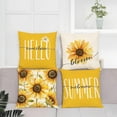 thumbnail image 3 of Set of 4 Sunflower Pillow Covers 16x16 Spring Summer Pillow Covers Yellow Floral Throw Pillow Covers Cushion Covers Square Pillow Cases for Couch Sofa Patio Outdoor Home Decorations(16 Inch), 3 of 6