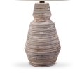 thumbnail image 4 of Aerd 23 Inch Table Lamp Set of 2, White Drum Shade, Ribbed Base Turned, 4 of 5