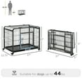 thumbnail image 3 of PawHut Folding Heavy Duty Dog Crate Medium Sized Dogs, 37" x 23" x 27", 3 of 10