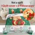 thumbnail image 4 of Yspwyqan Santa Claus Print 3 Piece Bedding Set Twin XL Size, Soft Breathable Christmas Themed Bed Comforter with 2 Pillow Shams for Kids Bedroom Holiday Decor, 4 of 7