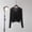 Black, variant on Womens V Neck Vertical Ribbed Ruffle Hem Cropped Knit Cardigan Long Sleeve Lightweight Button Front Sweater Jacket Pink M