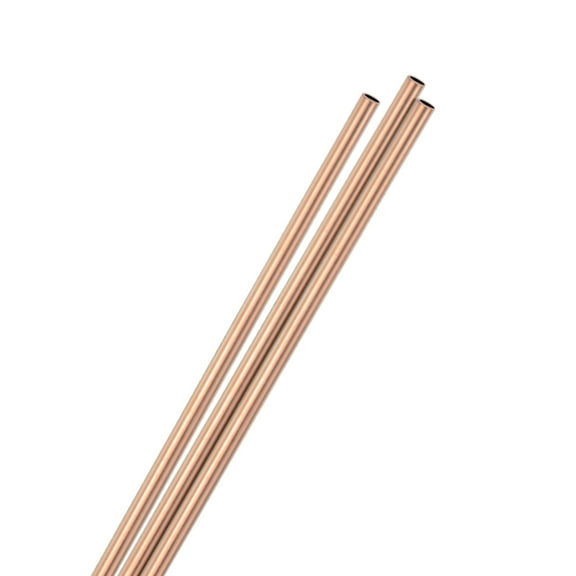 Uxcell 3-Pack Copper Round Tube, 5mm OD 0.2mm Thick 300mm Length Straight Pipe Tubing