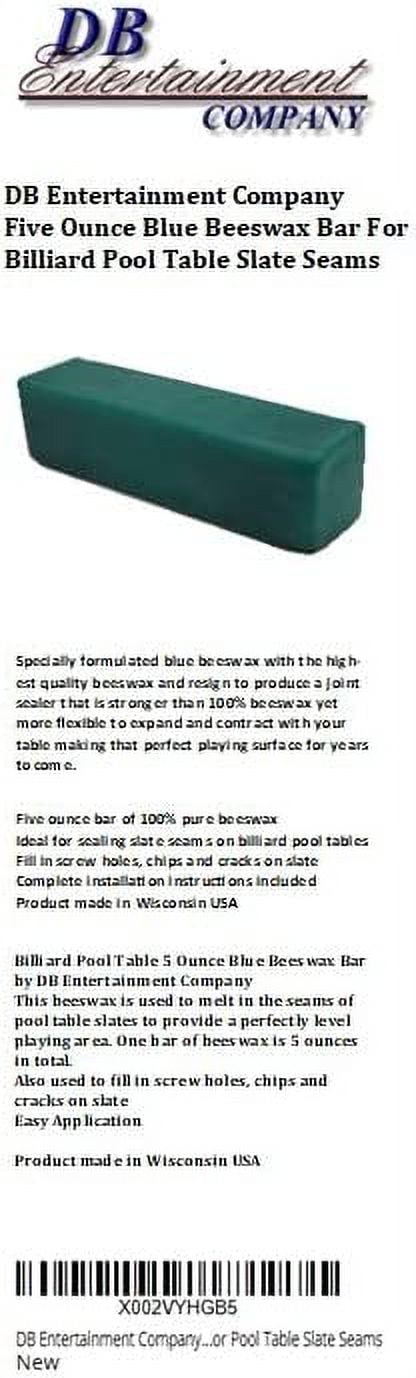 Blue Beeswax for Billiard Pool Table Slate Seams and Screw Holes