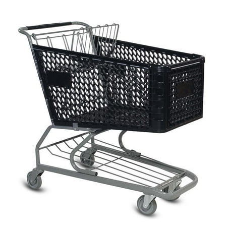 Large Plastic Shopping Cart - Black