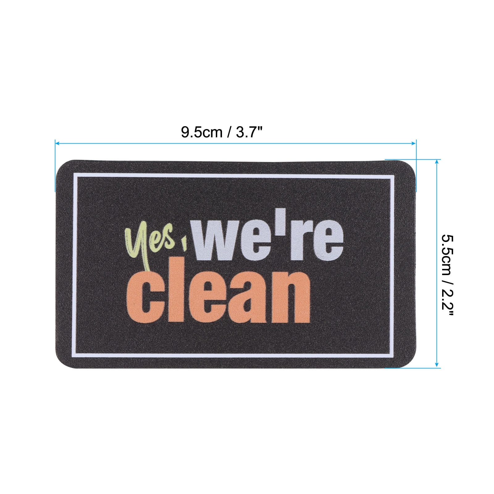 Unique Bargains Clean Dishwasher Magnet Sign Kitchen Organization 3.74" x 2.17" Black