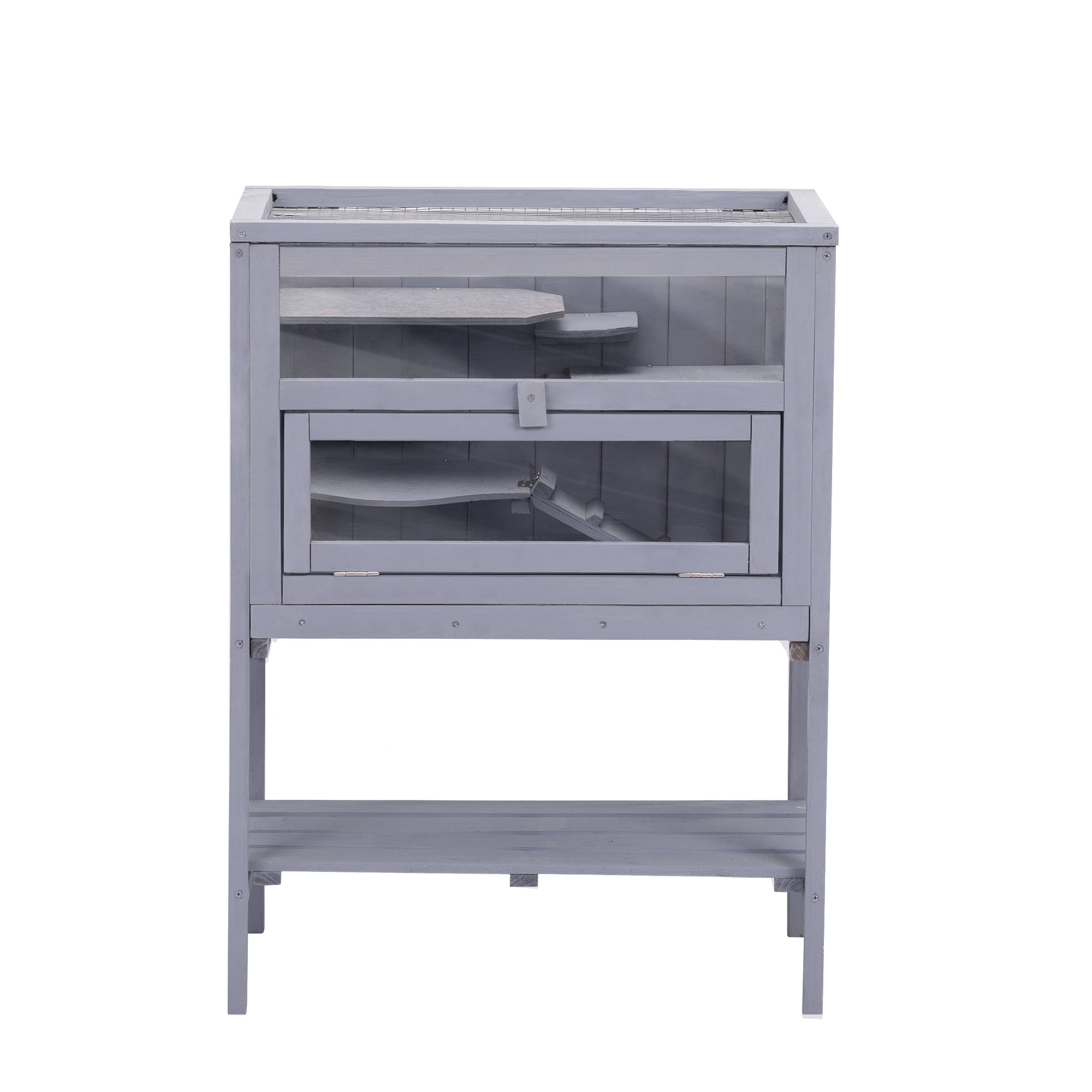 Pefilos 33" H Wood Guinea Pig Hutch Large Hamster Cage, Animal Cage for Rat, 4-Tier Indoor Small Animal Pet House with Storage Cabinet, Light Beige Pefilos 33" H Wood Guinea Pig Hutch Large Hamster Cage, Animal Cage for Rat, 4-Tier Indoor Small Animal Pet House with Storage Cabinet, Light Beige