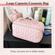 thumbnail image 4 of Leather Travel Makeup Bag Large Capacity Toiletry Bag,White, 4 of 5