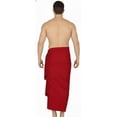 thumbnail image 2 of HAPPY BAY Men's Pareo Bath Trunk Swimwear Sarong Swim Beach Wrap One Size Red Summer Vacation Aloha, 2 of 5