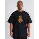 thumbnail image 1 of Men's Peace Logo Cotton T-Shirt - Casual & Comfortable Stretch Fit, Round Neck Short Sleeve for Summer Outings Tee For Adult, Men, Women, Teen, Teenager, Adolescent, Youth, 1 of 4