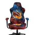 thumbnail image 3 of Whosucclay Rugby Ball Lightning Print Gaming Chair Cover, Stretchable Machine Washable Computer Chair Seat Slipcovers with Armrest Cover Fits Most Office/PC Chairs & Racing Style Seats, 3 of 8