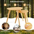 thumbnail image 7 of Spaco Set of 2 Triangle Modern Coffee Table Rubber Wood for Living Room-Natural, Modern Coffee Table for Living Room Office Reception, 7 of 7
