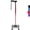 Red, variant on Quad Cane, Walking Cane with Ergonomic Handle Ever and Graceful 4-Pronged Base for Extra Stability, Adjustable Walking Sticks for Right or Left Handed Men & Women and Seniors