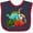 Navy and Red, variant on Inktastic Cute Dinosaurs Boys or Girls Baby Bib