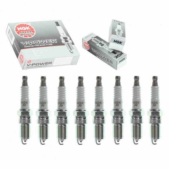 8 pc NGK V-Power Spark Plugs compatible with GMC Yukon 5.7L V8 1996-2000