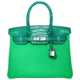 thumbnail image 1 of Heres Birkin 30 Touch Vert Jade Vert Comics Nilo Crocodile Togo Sac de Palladium, 1 of 6
