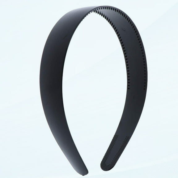 Black 1 Inch Plastic Hard Headband with Teeth Headband for Women Girls
