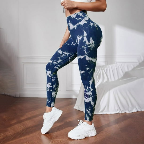 Tie Dye Ropa Yoga Algodon MKLEKYY Pantalones Deportivos Para Mujer