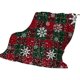 thumbnail image 2 of Manta decorativa navideña, manta festiva roja, manta de sofá con diseño de árbol de Navidad y lunares, manta de franela, 2 of 5