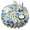 Blue Pioneer Flower-10, variant on Blue Pioneer Flower Round Tablecloth 60" X 60",Wrinkle Wipeable Table Cloth for Kitchen Dining Room Picnic Patio Party