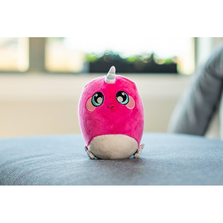 Squeezamals 3Deez Slow Rise Foam Stuffed Animals Narwhal Jewel Toy
