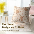 thumbnail image 6 of Flowers Brown and Cream Pillowcase Set of 2 Brown Little Floral Throw Pillows Square 18x18 Inch Vintage Chinoiserie Flowers Pillow Cushion Covers Decor for Home Living Room Bed Sofa Outdoor, 6 of 8