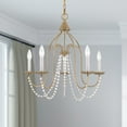 thumbnail image 6 of Livex Lighting  Alessia 5-Light Chandelier - 24"Dia. x 23"H - 24"Dia. x 23"H Antique Brass Antiqued, 6 of 9