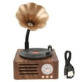 thumbnail image 2 of Altavoz De Gramófono Retro, De Sonido, Tocadiscos, Altavoz Estéreo, Bocina De Cobre Portátil, Frecuencias Medias Altas Precisas, Multifuncional Para Hotel, 2 of 7