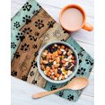 thumbnail image 3 of Aqua Brown Kitchen Dish Towels for Drying Dishes Set of 4, Rustic Farmhouse Dog Paw Vintage Waffle Weave Microfiber Hand Tea Bathroom Towels Quick Dry & Absorbent Towel 12x12, 3 of 7