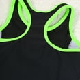 thumbnail image 4 of YONGHS Kids Girls Two Piece Athletic Swimsuit Racer Back Jumpsuit with Boyshorts Bathing Suit Fluorescent Green 14, 4 of 7