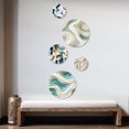 thumbnail image 2 of Designart "Elegant Sculptural Forms" Abstract Round Wall Art Set Of 5 - White Modern Living Room Wall Metal Art Set, 2 of 6