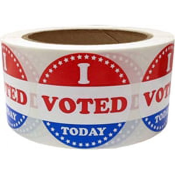 I VOTED TODAY Stickers | 2" Inch Round | 500 Pack