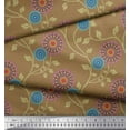 thumbnail image 2 of Soimoi Georgette Viscose Fabric Artistic Floral Decor Fabric Printed Yard 42 Inch Wide, 2 of 3