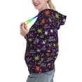 thumbnail image 2 of Lsque Halloween Pattern Casual Women's Hoodie,Hooded Sweatshirt with Kangaroo Pocket,Pullover Hoodie with Eye-catching Drawstrings-Small, 2 of 7