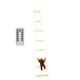 thumbnail image 5 of Adorno colgante de Papá Noel trepando por una escalera de cuerda, adorno navideño LED blanco cálido, 5 of 9