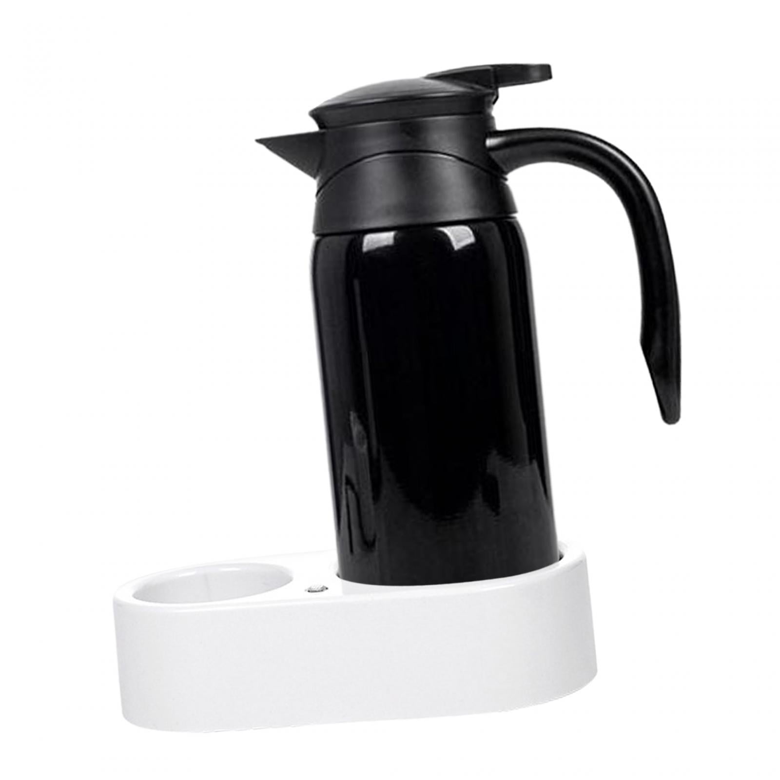 Wzmzjy 12V 24V 800ml Car Kettle Electric Kettle Stainless Steel Multi-Purpose Portable Black Kettle