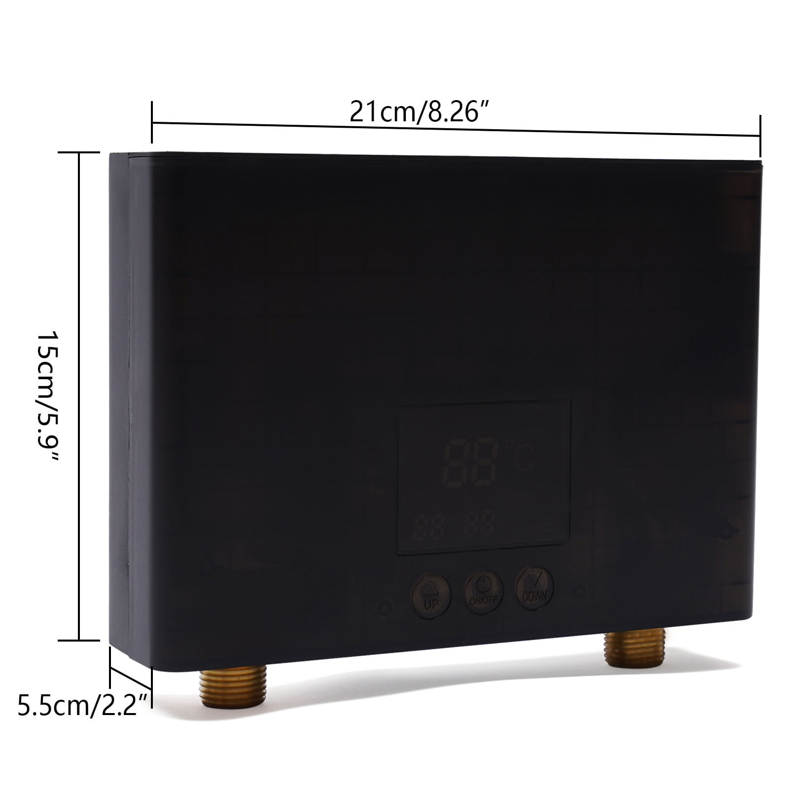 110V 3KW Instant Electric Tankless Home Hot Water Heater Whole House LCD Display