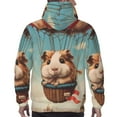 thumbnail image 7 of Naloa Hot Air Balloon Guinea Pig Men's Casual Hooded Collar Drawstring Hoodies Pullover Sweatshirts Casual Long Sleeve Shirts-3X-Large, 7 of 7