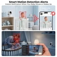thumbnail image 5 of Kazilan Baby Monitor, 2K Nanny/Pet Camera, 2.4G/5GHz WiFi Indoor Camera for Home Security, Two-Way Talk, IR Night Vision, Motion Tracking, Siren Alarm, 5 of 12