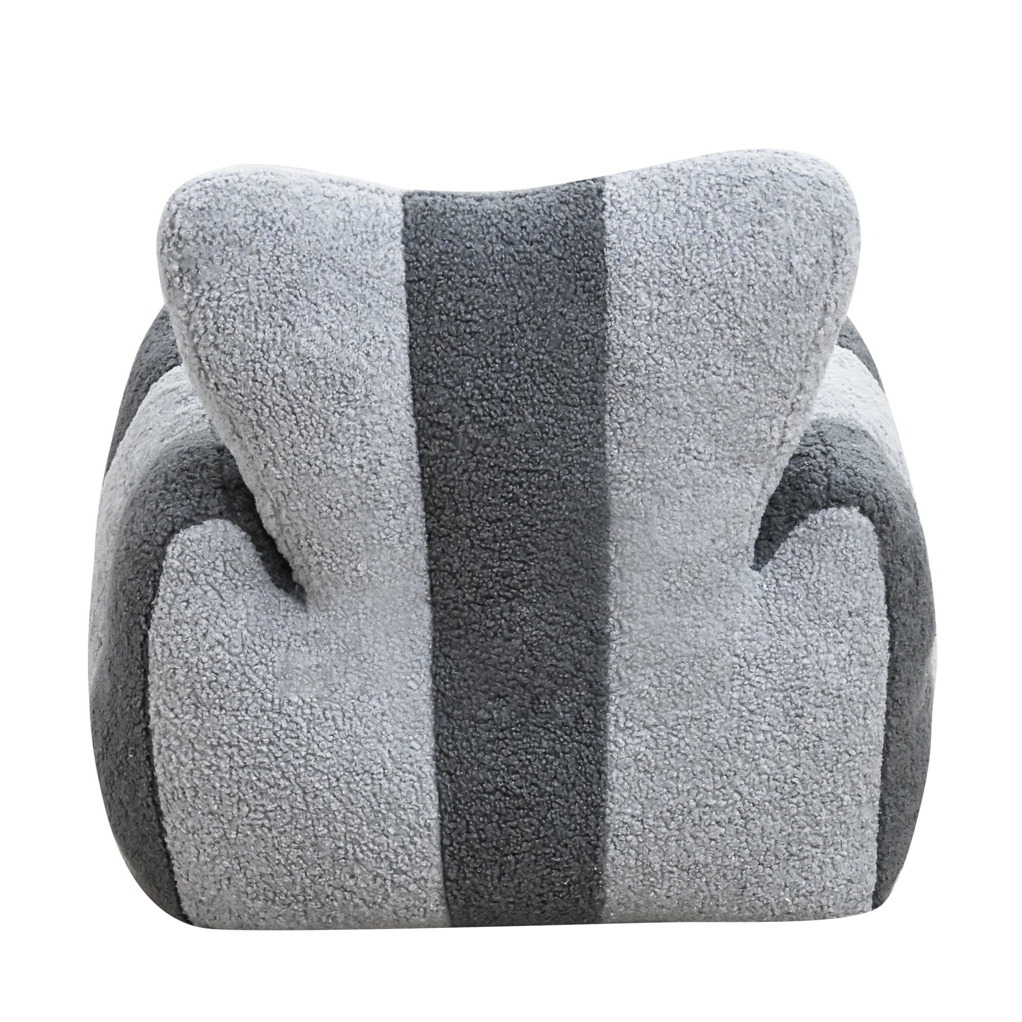 Leumius Bean Bag Chair,Comfy Teddy Beanbag Chair with a Color-Block and Heart-Shaped Backrest,Large Reading Chair for Living Room, Bedroom, ApartmentGray