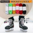 thumbnail image 3 of Uxcell 2 pares de cordones de hockey encerados - Accesorios para patines de hielo, para patines de cuatro ruedas y adultos jóvenes, 72 pulgadas blancos, 3 of 6