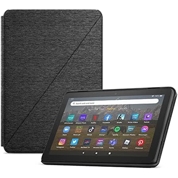 Fire HD 8 Tablet Cover (Only compatible with 12th generation tablet), Black