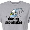 thumbnail image 3 of Peanuts - Chasing Snowflakes - Juniors Cropped Cotton Blend T-Shirt, 3 of 6