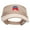 Khaki, variant on Mini Republican Elephant Embroidered Pro Style Cotton Twill Washed Visor - White OSFM