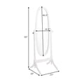 thumbnail image 2 of Costway Swivel Full Length Ovel Mirror Wooden Cheval Floor Free Standing Dressing White, 2 of 10