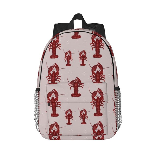 Easygdp Red Lobster With Claws Mochila Ligera de 15 Pulgadas para Estudiantes, Mochila Cómoda para la Escuela y Viajes, Correas Ajustables