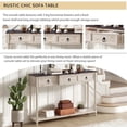thumbnail image 4 of Console Table 52in Wood Sofa Table Entryway Table with Drawers(Beige), 4 of 7