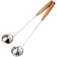 thumbnail image 2 of 2Pcs Household Cooking Spoon Stainless Steel Oil Filter Spoon Long Soup Spoon Kitchen Accessory, 2 of 6