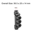thumbnail image 2 of Unique Bargains Push to Connect Inline Manifold Union Tube Fitting, for 4mm Tube OD 2PCS, 2 of 3