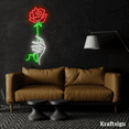 thumbnail image 3 of Craftnamesign Hand Hold Rose Flower Neon Sign,Flower Shop Sign,Room Decor, 3 of 4