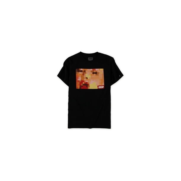Camiseta gráfica Puzzle KRSP para hombre negra pequeña